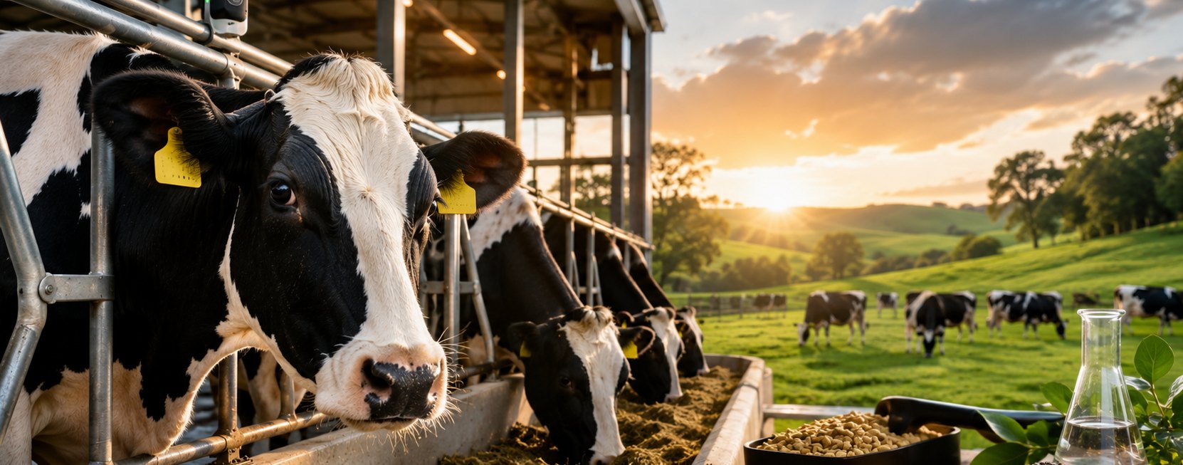 Vacas en el comedero